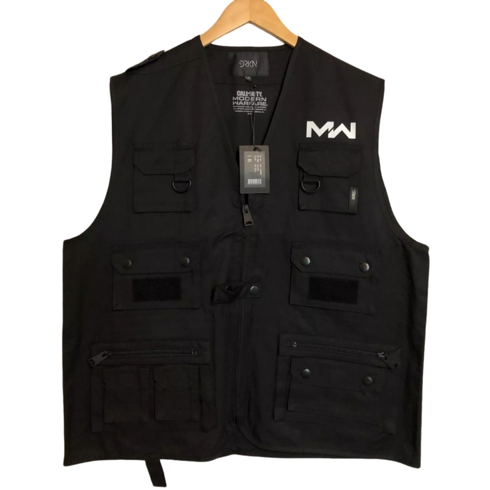 New Call of Duty Modern Warfare Activision Black DRKN Military Army Vest L-XL